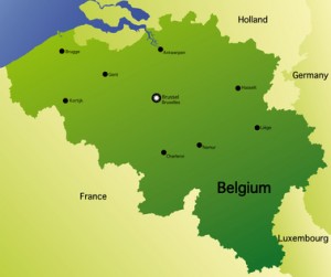 Landkarte Belgien